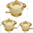 thumbnail image 2 of Casserole Inner Stainless Steel Casserole |BPA Free|Advanced P.U. Insulation|Keeps Food hot & Fresh Chapati, Roti, Biryani and More Kitchen Item Set of 3 (1700ml, 1100ml, 600ml) (Ivory), 2 of 8