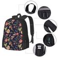 thumbnail image 4 of Balery Flower Backpack for Men and Women - Durable 600D Oxford Cloth -Large Capacity, Water-Resistant School, Travel, and Hiking Bag, 4 of 9