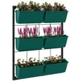 thumbnail image 2 of Outsunny 3-Tier Wall Planter with 6 Pots for Indoor and Outdoor, Green, 2 of 9