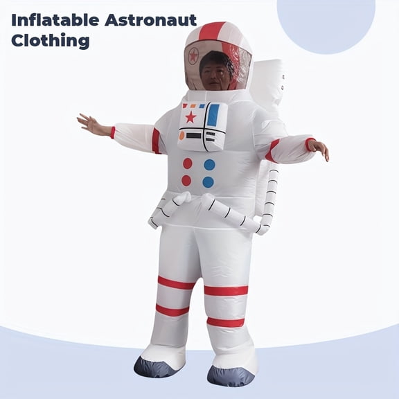 Inflatable Astronaut Costume For Adults - Space Explorer Party Outfit,Height 59"–74.8",Astronaut
