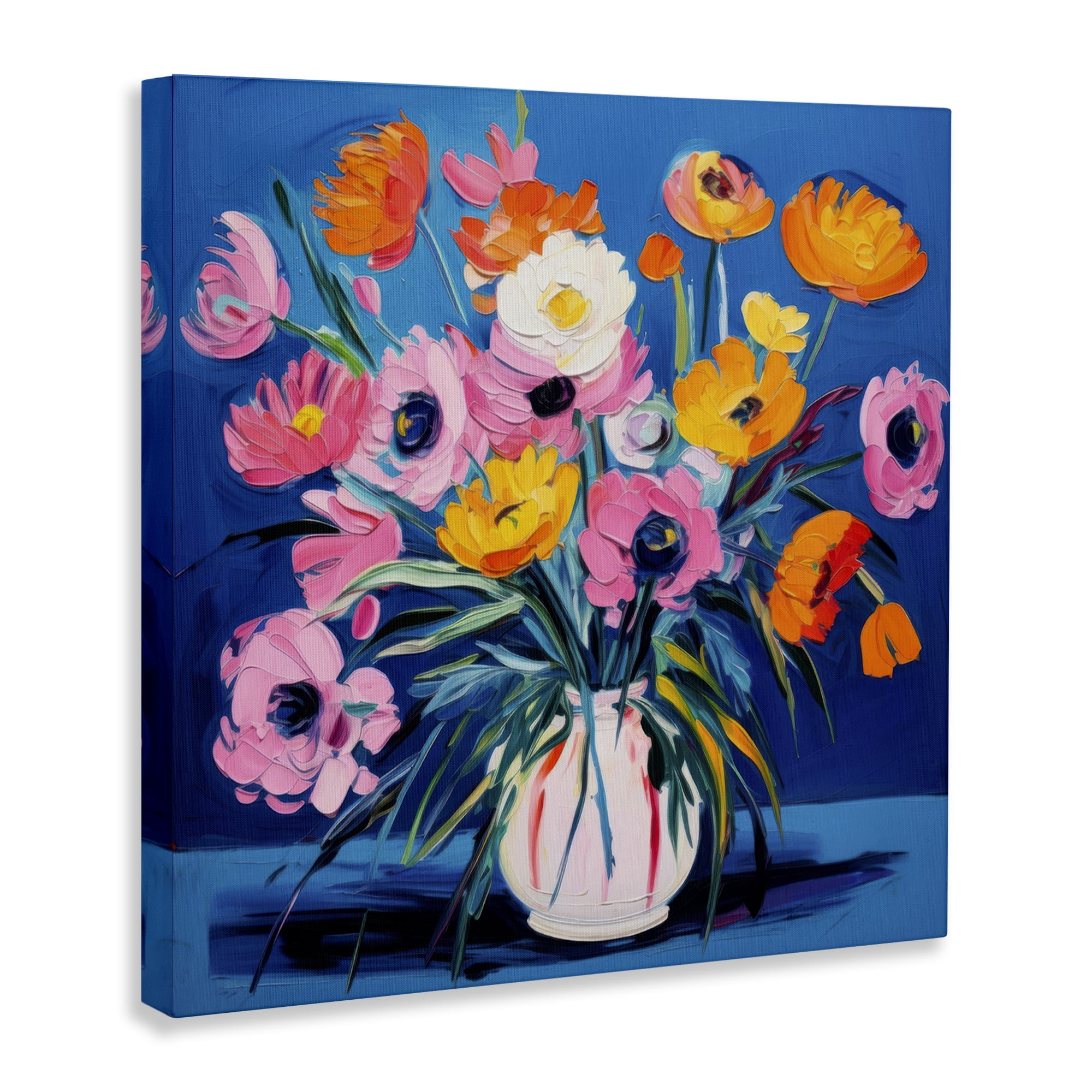 Stupell Industries Bright Poppies Bouquet Plants & Flowers Painting Wrapped Canvas Art Print Wall Art, 24 x 24