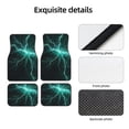 thumbnail image 4 of Fotbe Green Lightning Flash Juego de 4 Tapetes para Auto con Estampado – Alfombrillas de Goma Reforzada, Diseño Antideslizante, Protección para Todo el Año – Vehículos, Autos, Camionetas y SUVs, 4 of 7