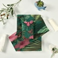 thumbnail image 6 of 3 Sizes of Towel Sets Including Bath Towel Hand Towel and Washcloth for Daily Use Pink and Green Tropical Plants, 6 of 8