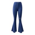thumbnail image 5 of Pantalones vaqueros de moda informales de cintura media con bolsillos lavados rectos ajustados para mujer Fridja  hfkajh103230, 5 of 5