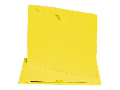Reinforced Straight-Cut Tab Yellow 100 per Box Smead File Jacket Letter Size 75511 Flat-No Expansion 