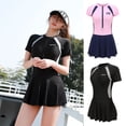 thumbnail image 2 of Traje de baño deportivo de una pieza para mujer, traje de baño conservador para mujer, corte entallado, traje de baño de aguas termales de talla grande, traje de baño para mujer, 2 of 6