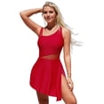 thumbnail image 1 of Charmo Maillot de Bain une Pièce à Fente Latérale pour Femmes en Maille, Contrôle du Ventre, Robe de Bain Modeste, 1 of 6
