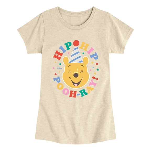 Winnie the Pooh - Hip Hip Pooh-ray - Youth Girls Fitted Short Sleeve T-Shirt
