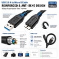 thumbnail image 4 of 1.6FT USB 3.0 A to Micro B Cable, 5Gbps High Speed Data Transfer Cord for External Hard Drive HDD SSD, Portable Hard Disk Box, DSLR Camera, Compatible with WD Seagate Toshiba Samsung External Drives, 4 of 8