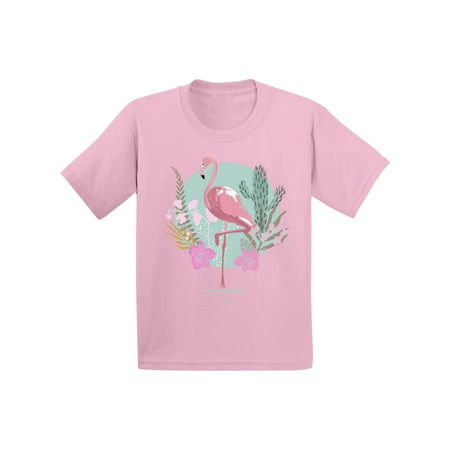 

Awkward Styles Pink Floral Flamingo Toddler Shirt Cute Summer Shirt for Kids Pink Flamingo T Shirt for Boys Pink Flamingo Shirts for Girls Flamingo T-Shirt for Children Summer Gifts for Little One