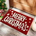 thumbnail image 3 of Festive Holiday Doormat with Elegant Christmas Tree Santa Snowflake Design Welcome Entryway Mat Seasonal, 3 of 3