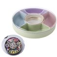 thumbnail image 2 of Snack Serving Tray Decorative Plastic Divided Snack Plates Bowls,green, 2 of 5