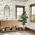thumbnail image 4 of Peel and Stick Wallpaper Soft Greenery Watercolor Leaf Light Dark Green Shades Wall Mural 23.6in x 9.8ft Self Adhesive Removable Wall Paper Renter Friendly Wallpaper for Nursery Bedroom Cabinets, 4 of 8