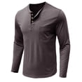 thumbnail image 5 of Mens T-Shirts Henley Shirts for Men Long Sleeve Pocket Buttons Neck Slim Fit Shirts for Men, 5 of 7
