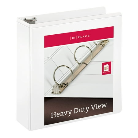 UPC: 0011491030834 | [IN]PLACE® Heavy-Duty Nonstick View Binder  3  Rings  60% Recycled  White