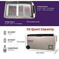 thumbnail image 2 of Hebron 33 Quart Dual Zone Portable Refrigerator/Freezer for Camping Fishing and Travel - 12/24 Volt DC Mini Chest Cooler for Vans Campers RVs and Boats, 2 of 6