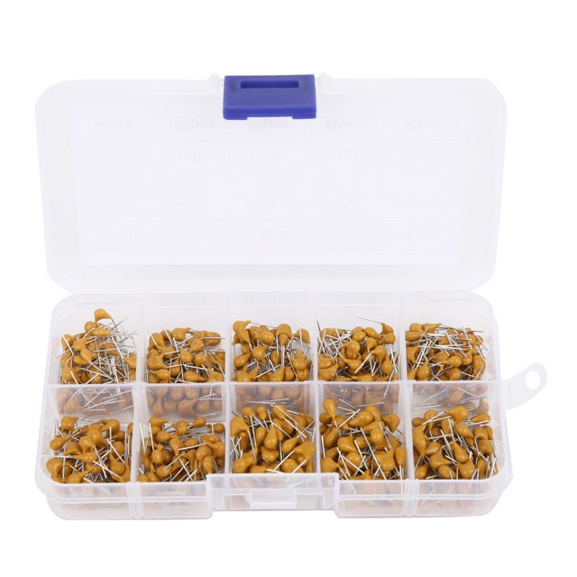 Kit de condensadores cerámicos de 500 Uds. Surtido multicapa 0,1uF-10uF suministros componentes electrónicos