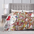thumbnail image 5 of Hello Kitty Blanket, Super Soft Throw Blanket, Cozy Flannel Blankets For Boys Girls, Warm Blankets For Couch Sofa Bed, 80"X60", 5 of 9