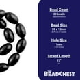 thumbnail image 4 of The Bead Chest Oval Onyx Beads (20x13mm), 4 of 4