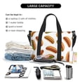 thumbnail image 4 of Travel Duffle Bag Hot Dog Print White Travel Tote Bags Carry on Luggage Waterproof Weekender Bags with Top Handle Adjustable Shoulde Strap for Travel Gym, 4 of 5