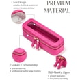 thumbnail image 3 of Bolsa para brochas de maquillaje Popvibe Slim Travel, impermeable, rosa intenso, 3 of 6