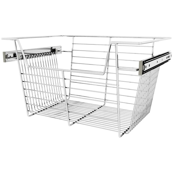 Rev-A-Shelf CBSL-181410CR-1 Sidelines 18"W X 14"D X 10-1/2"H Slide Out Deep Closet Basket