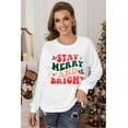 thumbnail image 4 of ALLTB Merry and Bright Sweatshirt Women Merry Christmas Letter Print Long Sleeve Sweater Xmas Crewneck Pullover Casual Blouse Tops, 4 of 5