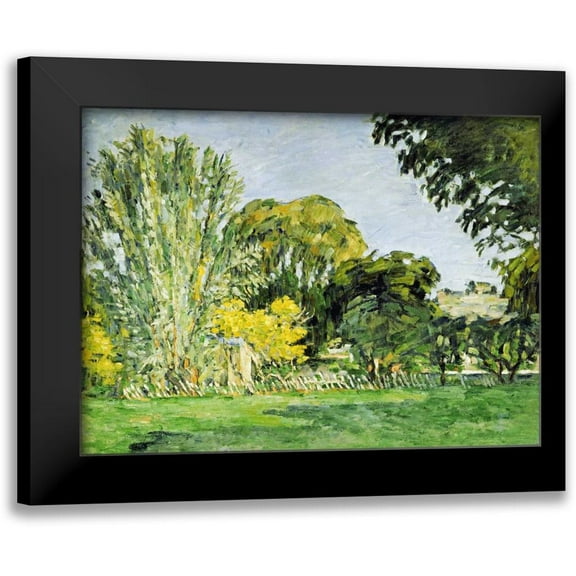 Cezanne, Paul 14x11 Black Modern Framed Museum Art Print Titled - Trees at Jas de Bouffan
