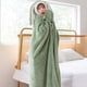 thumbnail image 3 of Bonita manta de terciopelo con capucha y abrazo acogedor para sofá cama (verde) Sywqhk Libre de BPA, 3 of 9