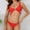 Red womens swimsuits, variant on pimelu Bathing Suit Womens Swimsuits Two Piece Swimsuits for Women Bikini Sets Hollowed Push up Bikini Swimwear Summer Girls High Waist Beachwear Sets