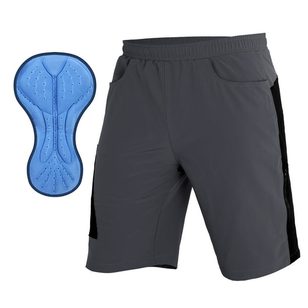 TOMSHOO Hombres 3D Acolchado Mountain Bike Ciclismo Shorts Transpirable Loose Fit