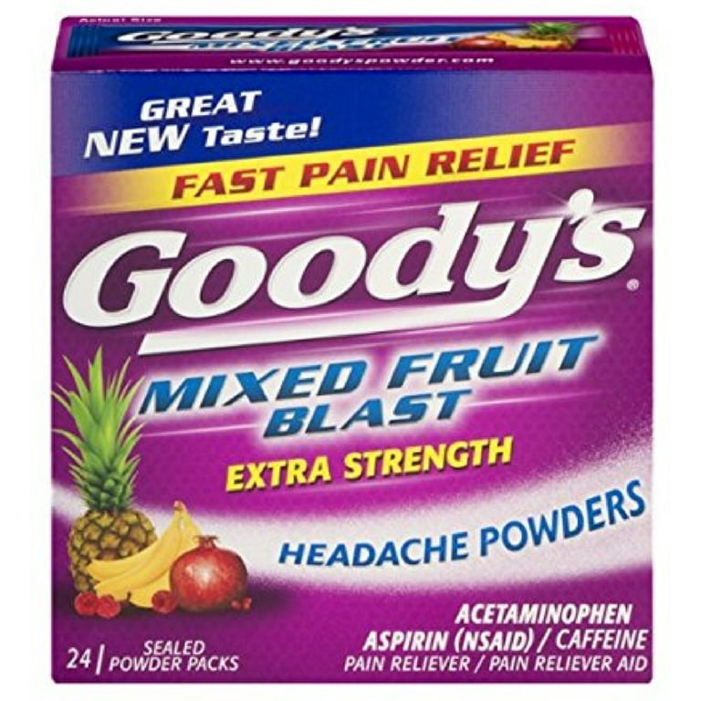 Goody's Extra Strength Headache Powders, Mixed Fruit Blast 24 ea