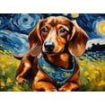 thumbnail image 4 of Stephen Chambers 32x25 Black Ornate Wood Framed With Double Matting Wall Art Titled - Dachshund 10, 4 of 6