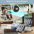 thumbnail image 4 of ABORON Zero Gravity Chair Oversized XXL, Premium Lawn Recliner Folding Portable Chaise Lounge with Detachable Cushion, Headrest and Cup Holder, Reclining Patio Lounger Chair, 4 of 11