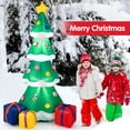 thumbnail image 3 of Patiojoy 6FT Inflatable Christmas Tree Blow Up Xmas Tree w/ Treetop Star Colorful Candy Gift Box Built-in Bright LED Self-Inflating Holiday Decoration, 3 of 10