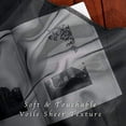 thumbnail image 5 of Living Room Sheer Curtains 108 inch Long, Eyelet Top Voile Textured Hazy Sheer Draperies Privacy with Light Penetration for Villa, W54 by L108 inches, 2 Panels, Black, 5 of 8
