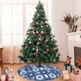 thumbnail image 7 of Yiaed Vintage Blue Print Christmas Tree Skirt , Tree SkirtsTree Mat for Christmas Winter Holiday Indoor Decorations-48", 7 of 7