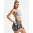 thumbnail image 4 of Cadmus 2 in 1 Women's Workout Shorts for Athletic Gym Running Shorts with Phone Pockets,3 Pack, Grey,Pink,White,S, 4 of 8