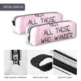 thumbnail image 4 of Haiem Not All Those Who Wander Are Lost Print Leather Pencil Case Art Supplies Case Zipper Pencil Pouch Stationery Storage Pencil Bag, 4 of 7