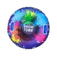 thumbnail image 4 of Siruishop Inflatable Snow Tube 37 in Inflatable Sled for Birthday Gift Sledding Skiing Polka Dot Blue, 4 of 7