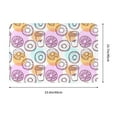 thumbnail image 3 of Haiem Donuts and Coffee Front Door Mat Indoor Outdoor Entrance, Waterproof All-Season, All-Weather Doormat, Durable Flannel Fabric, Fade Resistant, Low Profile, 16x24in, 3 of 9