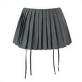 thumbnail image 2 of Women's High Waist Double Drawstring Mini Skirt Style Exposure A Line Ruffle For Versatile Fashion Summer Midi Skirt Tennis Skirts for Women Womens Skirts Knee Length Rainbow Skirt 50s Poodle Skirt, 2 of 7