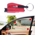 thumbnail image 3 of Martillo De Emergencia Martillo de seguridad, interruptor de ventana de escape de emergencia para coche con llavero (rojo), 3 of 6