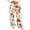 Khaki, variant on Womens Holiday Pants Christmas Print Fleece Lined Wide Leg Sweatpants Elastic Drawstring Waist Loose Straight Trousers