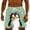 Green, variant on Ynynloco Funny Cartoon Men's Beach Shorts Swim Trunks Quick Dry Casual Swim Shorts with Pockets