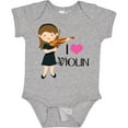 thumbnail image 3 of Inktastic Girls I Heart Violin Girls Baby Bodysuit, 3 of 5