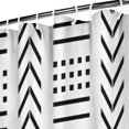 thumbnail image 3 of White Geometric Diamond Chevron Pattern Shower Curtain 84"x72" ,Bathroom Decorative Shower Curtains Set with 12 Hooks,Modern Waterproof Washable Shower Curtain, 3 of 6