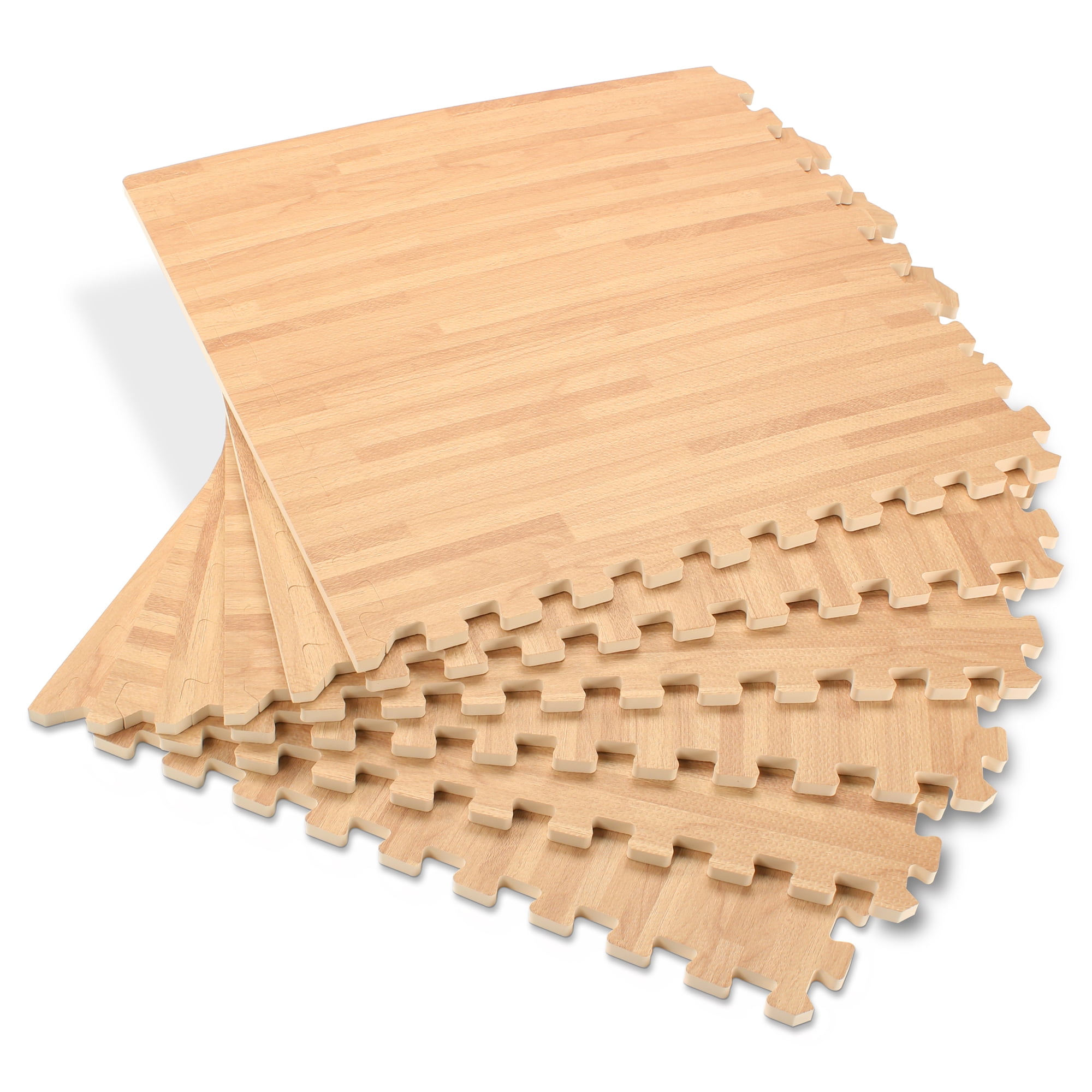 Forest Floor 5/8" Thick Printed Wood Grain Interlocking Foam Floor Mats