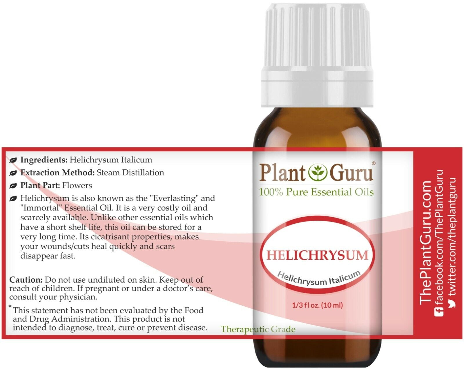 Helichrysum Italicum (French Immortelle) Essential Oil 10 ml 100% Pure Undiluted Therapeutic Grade.