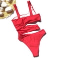 thumbnail image 6 of MSJUHEG One Piece Swimsuit Women,Red Swimsuit Women,One Shoulder Swimsuits for Women,Solid Piece Of Swimsuit Bikini Beachwear Bathing Suit,One Piece Body Suits for Womens,Bathing Suit for Women Red L, 6 of 7